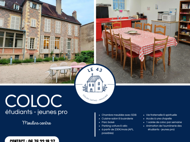 Le 43 : coloc’ catho à Moulins sur Allier