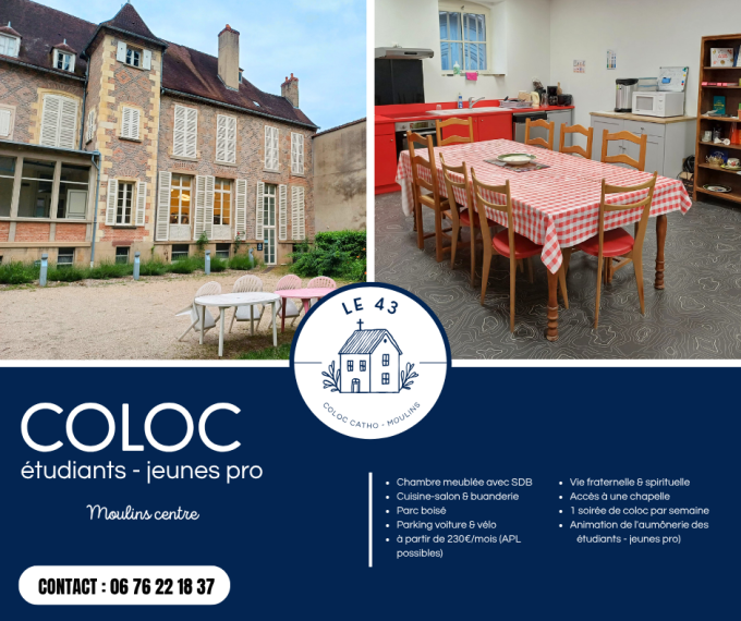 Le 43 : coloc’ catho à Moulins sur Allier